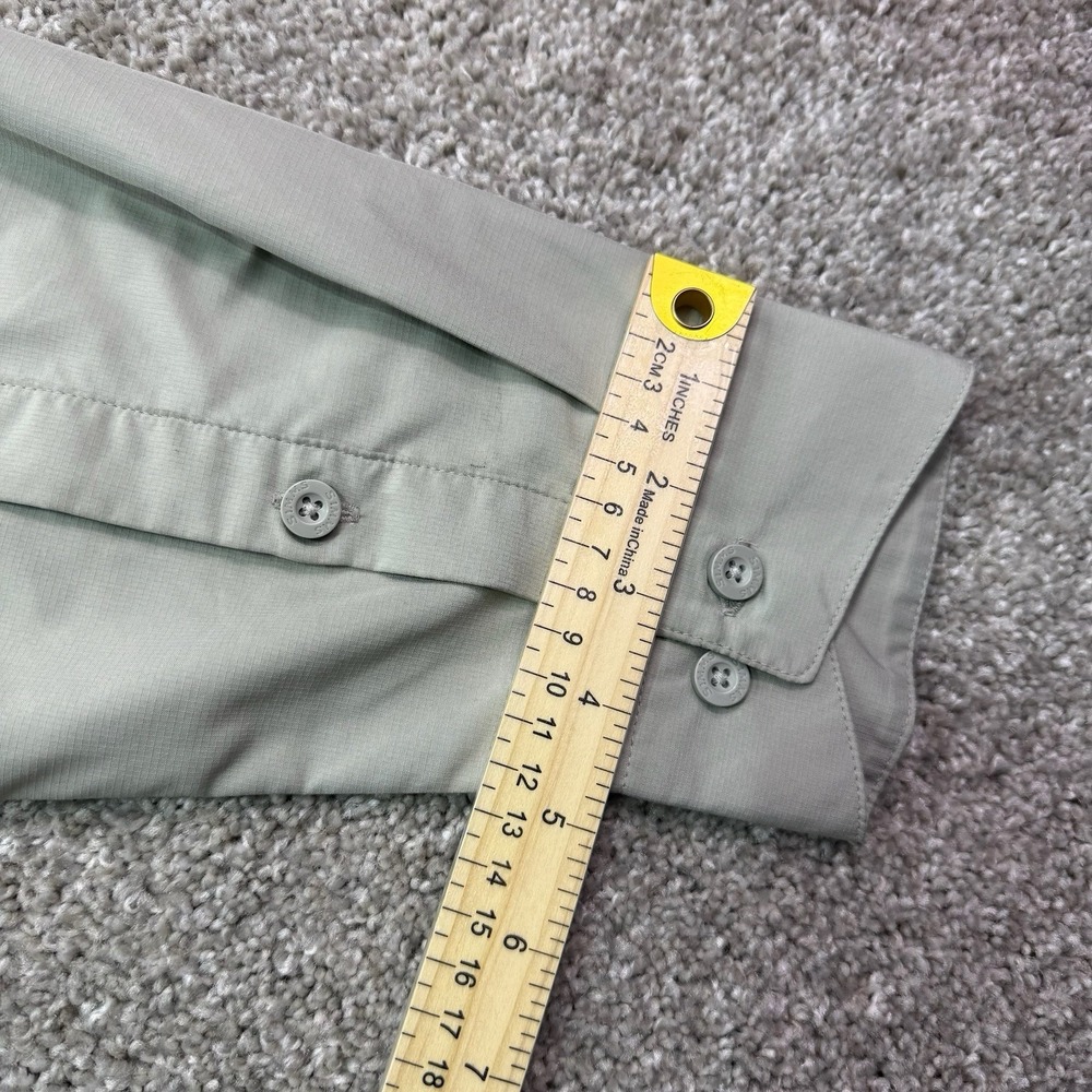 Simms Button Up Shirt Men XL Beige Long‎ Sleeve Fishing Gore Creek Fly Fisherman - Picture 8 of 16